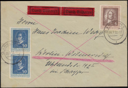 310 Carl Maria Von Weber Mit 308 Händel Auf Eil-Brief ANKLAM 9.7.52 Nach BERLIN - Storia Postale