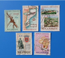 1962/63 - Mundifil 454 à 458/ Yvert 485 à 489. Oblitérés - Mozambique