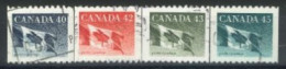 CANADA - 1989, CANADIAN FLAG STAMPS SET OF 4, USED. - Oblitérés