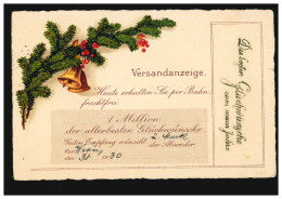 Ansichtskarte Neujahr Versandanzeige Für 1 Million Glückwünsche, WIEN 31.12.1930 - New Year