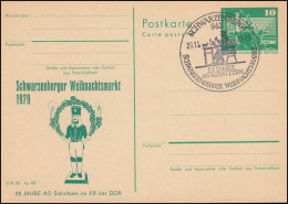 DDR P 79 Schwarzenberger Weihnachtsmarkt Bergmann 1979, SSt Schnitzer 20.11.79 - Andere & Zonder Classificatie
