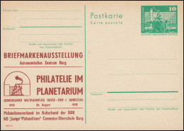 DDR P 79 Briefmarkenausstellung Philatelie Im Planetarium Burg, ** - Otros & Sin Clasificación