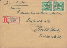 31 AM-Post MeF Auf R-Brief Hardegsen über Nörten-Hardenberg HARDENBERG 8.6.1946 - Altri & Non Classificati