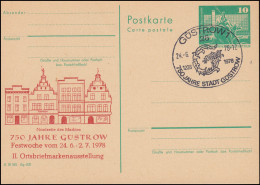 DDR P 79 Briefmarkenausstellung 750 Jahre Güstrow 1978, SSt GÜSTROW 24.6.78 - Other & Unclassified