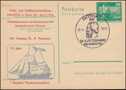 DDR P 79 Deutsche Nordpolexpedition Petermann 1978, SSt GOTHA Portrait 28.9.1978 - Sonstige & Ohne Zuordnung