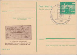 DDR P 79 Treffen AK Postgeschichte Thüringen Suhl 1981, SSt SUHL J.R. Becher - Autres & Non Classés