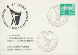 PP 15/38 Bauwerke VIII. Bezirks-Briefmarkenausstellung Erfurt 1975, SSt ERFURT - Autres & Non Classés