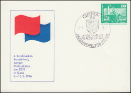 PP 15/59 Bauwerke 10 Pf Ausstellung Junger Philatelisten Gera 1976, SSt GERA - Sonstige & Ohne Zuordnung