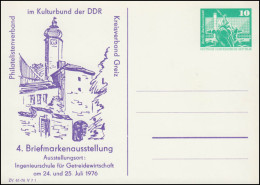 PP 15/58 Bauwerke 10 Pf Briefmarkenausstellung Greiz 1976, ** - Sonstige & Ohne Zuordnung