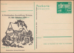 DDR P 79 Briefmarkenausstellung Göschenhaus Grimma 1978, ** - Autres & Non Classés