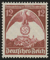 587Xx Nürnberger Parteitag 12 Pf ** - Unused Stamps
