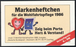 BAGFW/Wofa 1986 Kostbare Gläser - Pokal 80 Pf, 5x1298, Postfrisch - Altri & Non Classificati