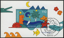Block 42 Für Uns Kinder - Meerestiere 1998, ESSt Bonn - Used Stamps