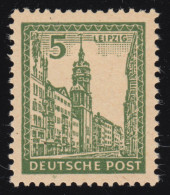 SBZ 158y Abschiedsserie 5 Pf, Ohne WZ., Schwärzlicholivgrün, ** - Mint