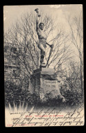 AK Schweiz: Zürich Turnerstatue Am Alpenquai, ZÜRICH 20.12.1906 - Altri & Non Classificati