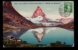 AK Schweiz: Riffelsee Und Matterhorn, WÜLFLINGEN 23.4.1912 - Otros & Sin Clasificación