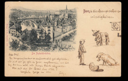 AK Schweiz: Die Nydeckbrücken, Mit Selbstgemalten Figuren, BERN 14.9.1898 - Bezetting 1914-18