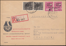 182+193 SBZ-Aufdrucke In MiF Auf R-Brief Mit Not-R-Zettel ERFURT 1 - 3.11.1948 - Altri & Non Classificati
