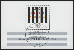 Block 29 Jahrestag Attentat 20. Juli 1944, ESSt Bonn - Used Stamps