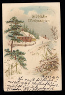 AK Weihnachten: Winterliche Dorfidylle, Vergoldet, SEHNDE 24.12.1904 - Otros & Sin Clasificación