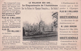 Banque - Le Malheur Des Uns ..le Cinquantenaire De La SOCIETE GENERALE - Rare - Autres & Non Classés