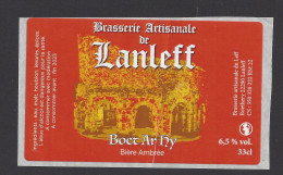 Etiquette De Bière Ambrée  -  Brasserie Du Leff  à  Lanleff   (22) - Beer