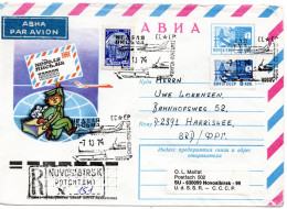 64082 - Russland / UdSSR - 1974 - 6K GALpU "Briefwoche" M ZusFrankatur Als R-Bf SoStpl NOVOSIBIRSK - BRIEFWOCHE -> BRD - Brieven En Documenten