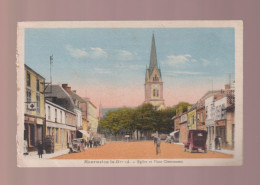 CPA - 51 - Mourmelon-le-Grand - Eglise Et Place Clémenceau - Animée - Colorisée - Circulée En 1933 - Mourmelon Le Grand