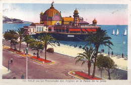 *CPA - 06 NICE Promenade Des Anglais Et Le Palais De La Jetée - Animée - Colorisée - Monumentos, Edificios