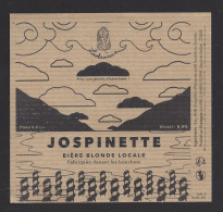 Etiquette De Bière Blonde  -  Jospinette  -   Brasserie Lambrasserie à Lamballe  (22) - Beer