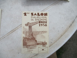 1938 BREST SALON DE BRETAGNE EXPOSITION PHILATELIQUE - 1921-1960: Periodo Moderno