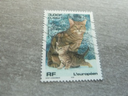 L'Européen - Nature De France - 3f. (0.46€) - Yt 3284 - Multicolore - Oblitéré - Année 1999 - - Chats Domestiques