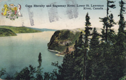 Canada CPA Cape Eternity And Saguenay River, Lower St. Lawrence River Flamme Holiday' QUEBEC 1926 3-/4-Sided Perf. Pair - Otros & Sin Clasificación