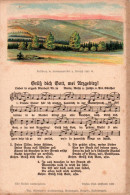 H2071 - Litho Anton Günther Liedkarte - Grüß Dich Gott Mei Arzgebirg ....Gottesgab Böhmen Erzgebirgisches Volkslied - Musique