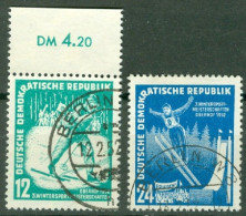 DDR   Yvert  50/51  Ob  TB  Ski - Gebraucht