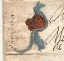 N°2019 ANCIENNE LETTRE A MON FRERE A SEDAN AU DUC DE BOUILLON AVEC CACHET DE CIRE ET RUBAN DATE 1625 - Historische Dokumente