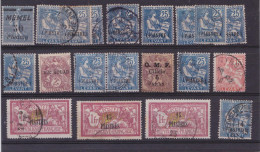 France Timbre Levant Surcharge Memel OMF Cilicie Paras Île Rouad Piastres Piastre Lot De 20 Timbres Neufs Et Oblitérés - Used Stamps