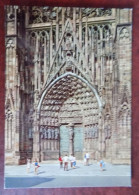 Cpm Strasbourg : La Cathédrale - Portail Central - Straatsburg