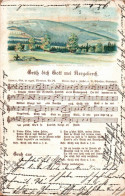 C6649 - Litho Anton Günther Liedkarte - Grüß Dich Gott Mei Arzgeberch ....Gottesgab Böhmen Erzgebirgisches Volkslied - Musik