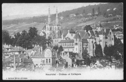 14821 - SUISSE - NEUCHÂTEL - Château Et Collégiale - DOS NON DIVISE - Autres & Non Classés