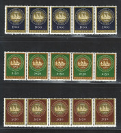 Portugal 1964 "Banco Nacional Ultramarino" Condition MNH #931-933 (blocks Of 5 1x5) - Ungebraucht