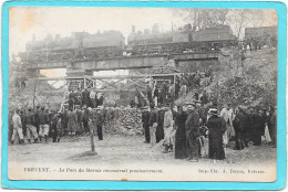 62 - FREVENT - Pont Du Marais Reconstruit Provisoirement - Train - Animée - Other & Unclassified