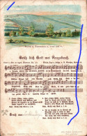 C6649 - Litho Anton Günther Liedkarte - Grüß Dich Gott Mei Arzgeberch ....Gottesgab Böhmen Erzgebirgisches Volkslied - Musik