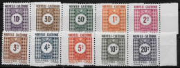 Nouvelle Calédonie 1948 Timbres Taxe Bdf. - Yvert Et Tellier Nr. 39/48 - Michel Nr. Portomarken 32/41 ** - Portomarken