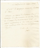 N°2021 ANCIENNE LETTRE DE JOSEPH BONAPARTE A URQUIJO A MADRID DATE 21 MARS 1809 - Historical Documents