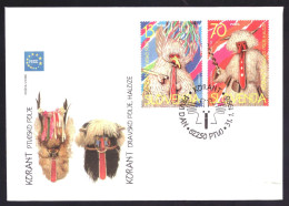 Slovenië / Slovenia 129 & 130 FDC Carnaval Costumes (1996) - Slovenia