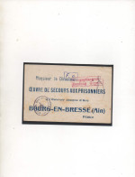 ALLEMAGNE,1916,RESERVE-LAZARETT,  HEILBRONN POUR SECOURS AUX PRISONNIERS , BOURG EN BRESSE (AIN), CENSURE - Courriers De Prisonniers