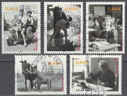 France Frankreich 2002. Mi.Nr. 3656-3660, Used O - Oblitérés