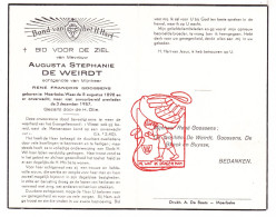 DP Augusta Stephanie De Weirdt ° Moerbeke Waas 1898 † 1957 X René Goossens // De Blieck Buysse - Devotion Images