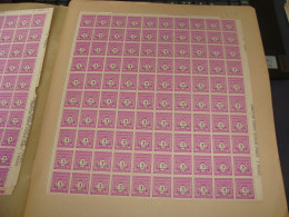 N°  711 En Feuille  De 100 Timbres Entières Neuves - Full Sheets